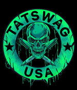 TATSWAG Zombie Skull Badge Logo - TatSwag Art Collective  tattoo t-shirts  tattoo clothing
